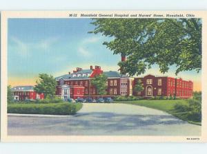 Unused Linen NURSES HOME & GENERAL HOSPITAL Mansfield Ohio OH d5589