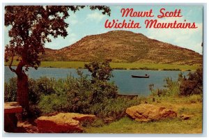 c1950's Mount Scott Wichita Mountains Lawton Oklahoma OK, Canoeing Postcard