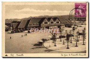 Old Postcard Trouville Queen of Beaches Station of Deauville Trouville