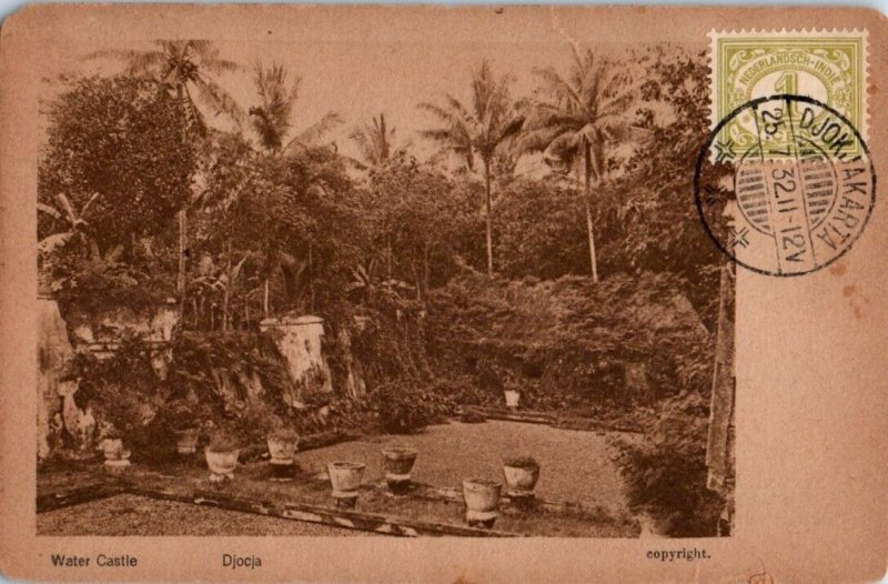 1910s Water Castle Indonesia Netherlands Djocja Djokja Postcard