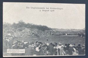 Mint Germany Real Picture Postcard Zeppelin Model 4 Disaster 1908