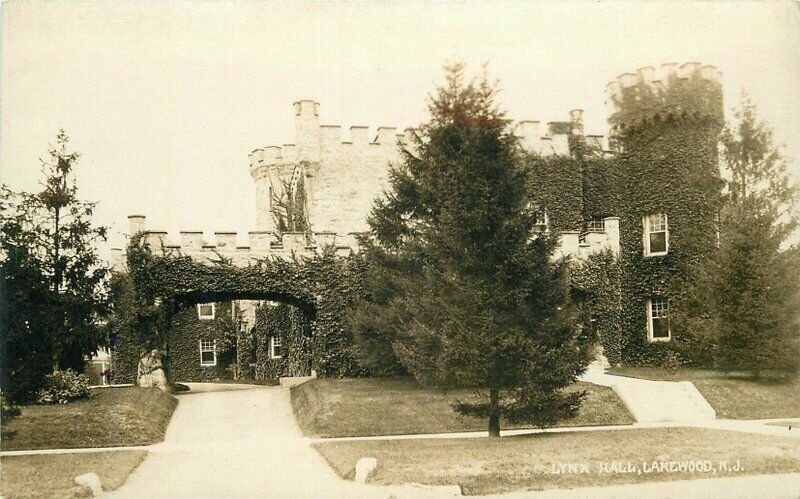 New Jersey Lakewood  Lynx Hall C-1910 RPPC Photo Postcard 22-3470