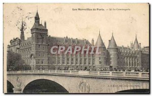 Old Postcard Wonders of Paris La Conciergerie