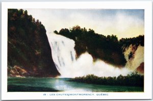 VINTAGE POSTCARD THE MONTMORENCY FALLS JUST OUTSIDE QUEBEC CITY CANADA