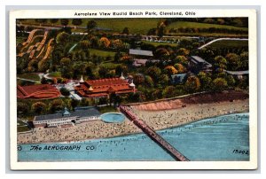 Aeroplane VIew Euclid Beach Park Cleveland Ohio OH UNP Unused WB Postcard H22