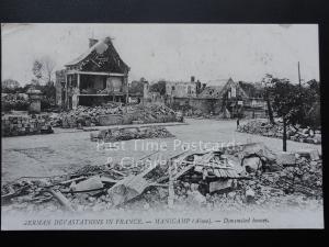 WW1 German Devastation in France - MANICAMP AISNE Dynamited Houses