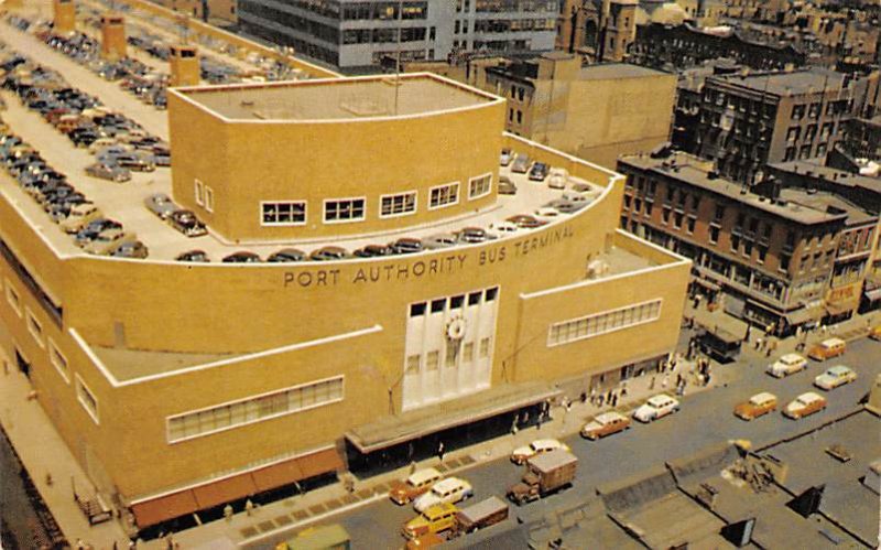 The Port Authority Bus Terminal New York City, New York USA View Postcard Bac...