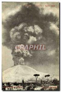 Postcard Old Volcano Eruzione del Vesuvio Aprile 1906
