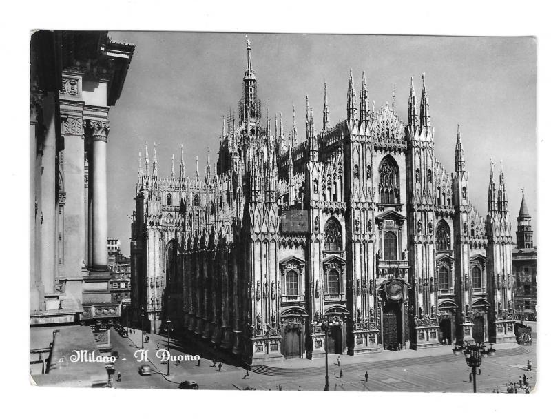 Italy Milano Il Duomo Cathedral Milan Glossy 4X6 BW Vera Foto Photo Postcard