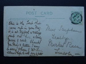 Suffolk UFFORD St Mary of the Assumption Church FONT c1908 RP Postcard H. Welton