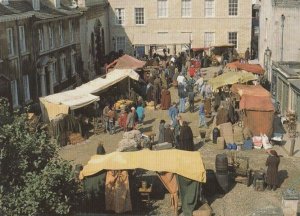 The Grocers Market Stalls Middlemarch BBC TV Show Stamford Lincolnshire Postcard