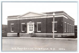 1939 US Post Office Building Mobridge South Dakota SD RPPC Photo Posted Postcard