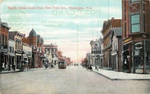 Wheelock Postcard Eighth Street From New York Ave. Sheboygan WI