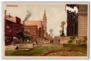 c1905 Art Institute Michigan Avenue Chicago Illinois IL Tuck Art PMC Postcard