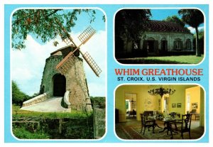 Whim Greathouse Windmill St Croix US Virgin Islands Chrome Postcard UNP 