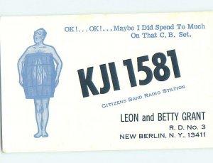 Pre-1980 RADIO CARD - New Berlin - Near Norwich & Oneonta NY AH2705