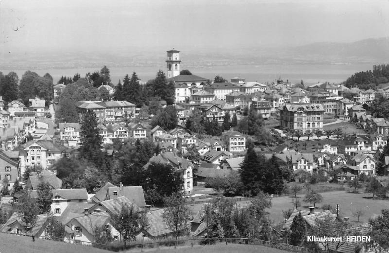 Heiden Switzerland panoramic birds eye view of area real photo pc Z15994