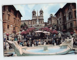 Postcard Steps and Church of Trinità dei Monti, Rome, Italy