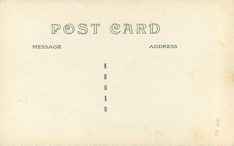 RPPC Postcard; Marine Barracks, Parris Island SC Company Street 3051-C WWI era