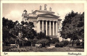 Eger Hungary Fszékesegyház Early 1900s Divided Back Vintage Postcard