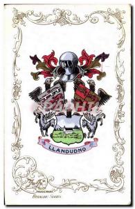 Great Britain Great Britain Old Postcard Llandudno Lion Heraldry snake Armore...