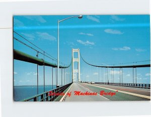 Postcard Straits of Mackinac Bridge Michigan USA