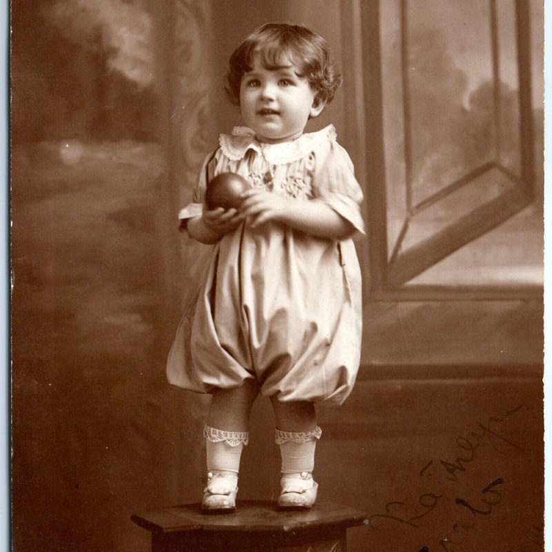 c1910s San Francisco CA Adorable Toddler Baby Cute RPPC Real Photo PC Strye A121