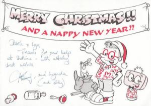 Timmy Mallet Stunning Signed Christmas Card