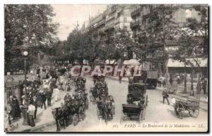 Old Postcard paris Boulevard de la Madeleine