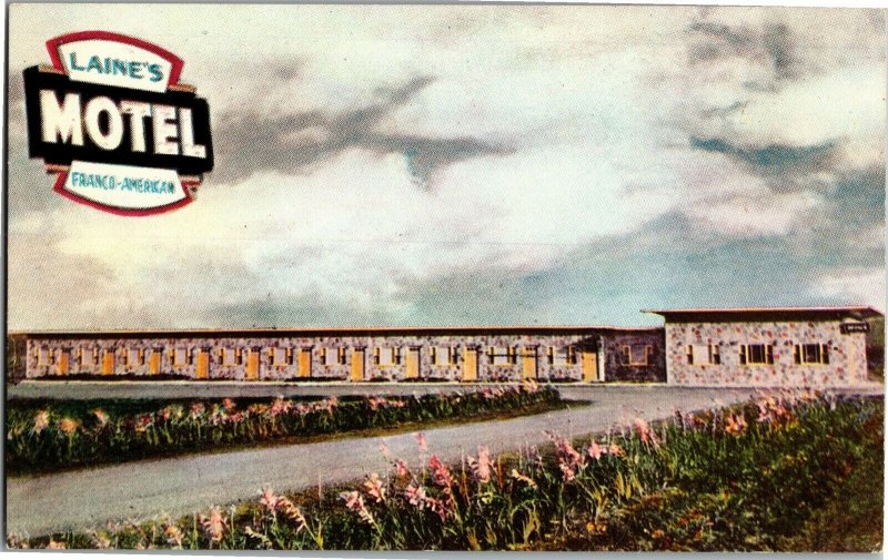 Laine's Franco-American Motel Ste Anne-De-Beaupré Vintage Postcard B20