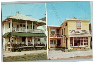 1962 The Oceanaire & Tradewinds Postcard Ocean City NJ Apartments Split View pc7