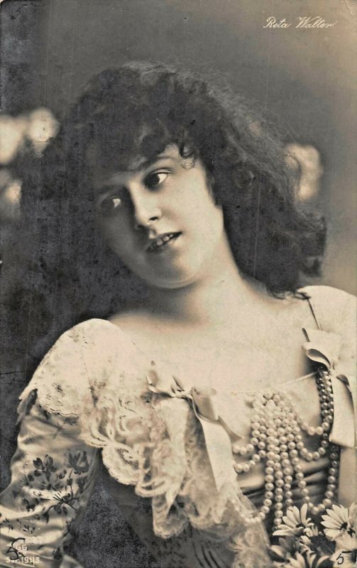 GERMAN ACTRESS RITA WALTER~1906 REAL PHOTOGRAPH POSTCARD