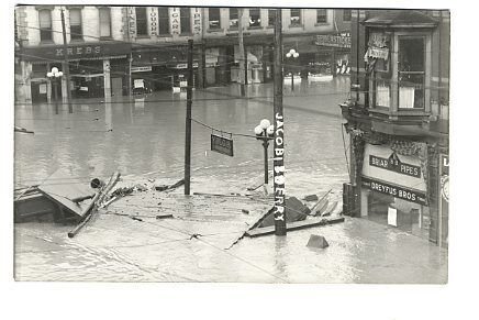 Hamilton OH Street View Ohio Flood RPPC Real Photo Postcard