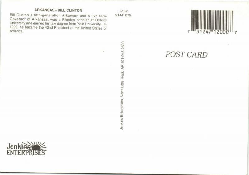 Arkansas The Home of 42nd U.S. President William J Bill Clinton (1990s)