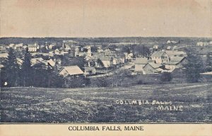 Columbia Falls ME Aerial View of Columbia Falls ME Postcard