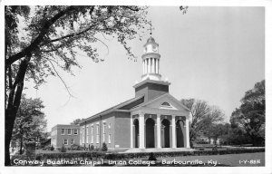 RPPC, Barbourville KY Kentucky  UNION COLLEGE~Conway Boatman Chapel   Postcard