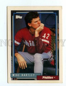 088915 Baseball Topps CARD 1992 Mike Hartley Phillies #484