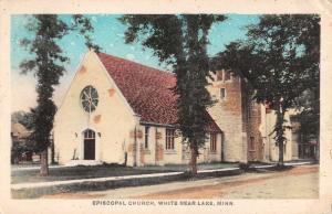 White Bear Lake Minnesota Episcopal Church Street View Antique Postcard K26782