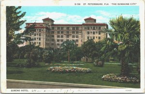 USA St Petersburg Soreno Hotel Florida The Sunshine City Vintage Postcard 03.47