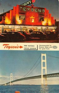 Mackinaw City Michigan 1950ss Postcard Teysen's Food Gifts Restaurant