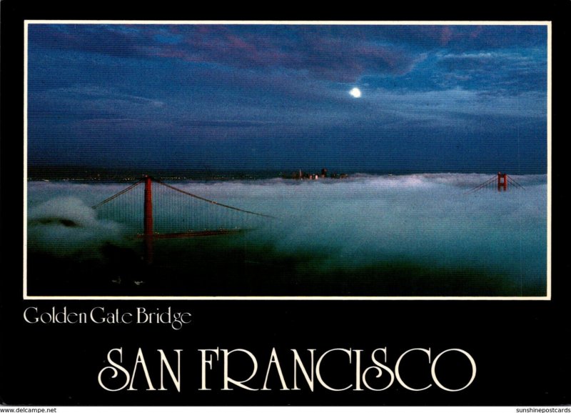 California San Francisco Golden Gate Bridge By Moonlight