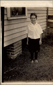 c1920 YOUNG BOY IN KNICKERS DON LUPFER REAL PHOTO RPPC POSTCARD 38-37