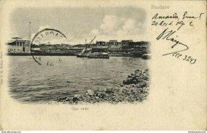 iran persia, BUSHEHR شیربندر بوشه, Harbour Scene (1900) Postcard