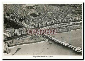 Postcard Modern Zeppelin Aviation England Fahrten Brighton