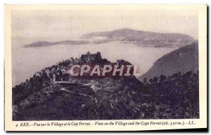 Old Postcard View Of The Eze Village and Cap Ferrat