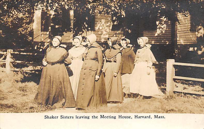 Shaker Sisters leaving meeting house Shaker Sisters leaving meeting house, Ha...