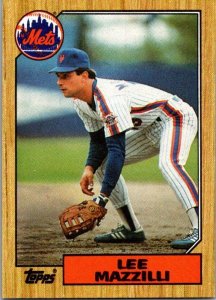 1987 Topps Baseball Card Lee Mazzilli New York Mets sk3280