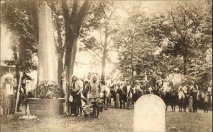 Norwich Connecticut CT Buffalo Bill Cody Uncas Grave Native Indian RPPC