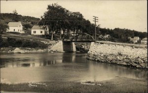 Frankfort Maine ME Bridge Sipprelle c1910 Real Photo RPPC Postcard