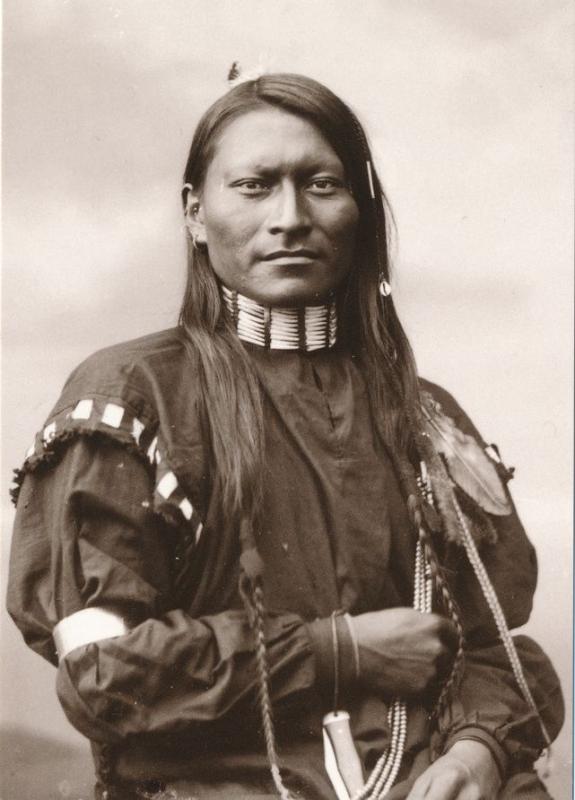 Red Sleeve aka Red Armed Panther Cheyenne Indian Fort Keogh Montana Recent Print